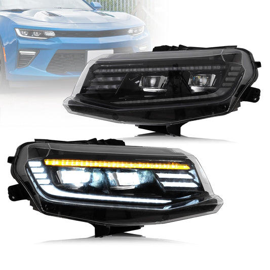 VLAND LED Projector Headlights Fit Chevrolet chevy Camaro 2016-2018