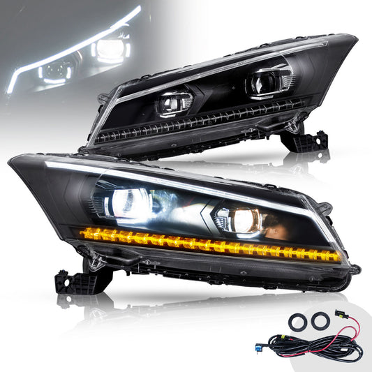 VLAND LED Headlights 2008-2012 Fit Honda Accord Sedan (Not For 2-Door Coupe)