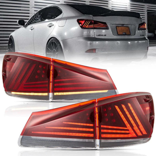 VLAND LED Tail lights For 2005–2013 Lexus IS250 IS350 ISF IS300 220d 200d XE20 LED Rear lamps Assembly