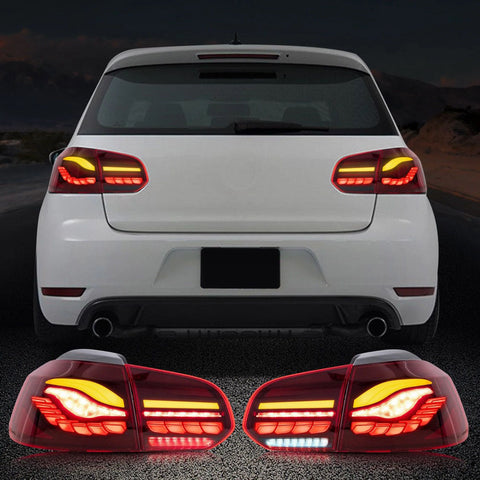 VLAND OLED Tail lights Fit Volkswagen Golf 6 MK6 2009-2014 With Sequential