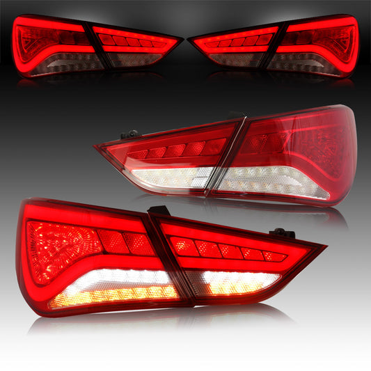 VLAND LED Taillights Fit Hyundai Sonata 2011-2014 Aftermarket Rear lights Assembly