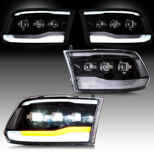 VLAND LED Projector Headlights Fit 2009-2018 RAM 1500 2500 3500