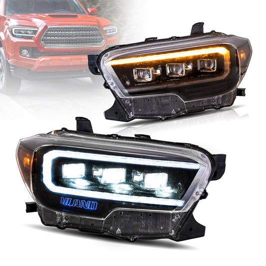 VLAND LED Matrix Projector Headlights Fit Toyota Tacoma N300 2015-2023