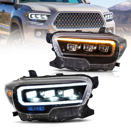 VLAND LED Matrix Projector Headlights Fit Toyota Tacoma N300 2015-2023