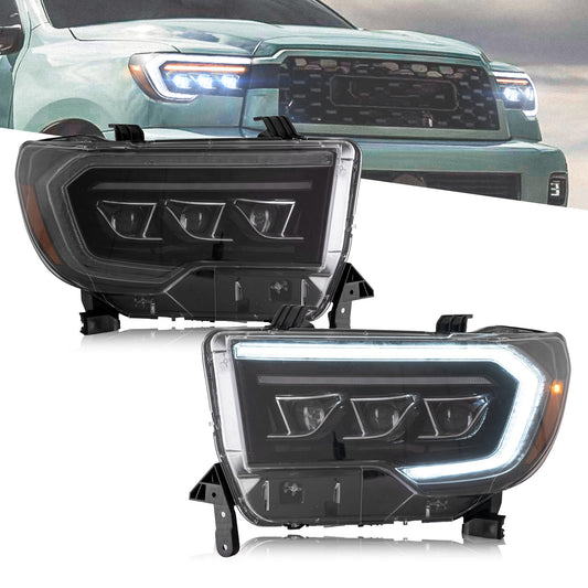 VLAND LED Projector Headlights  Fit Toyota Tundra 2007-2013 Fit Toyota Sequoia 2008-2020