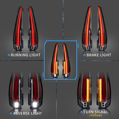 VLAND LED Taillights 2007-2014 Fit Chevrolet Fit Suburban/Tahoe & Fit GMC Yukon