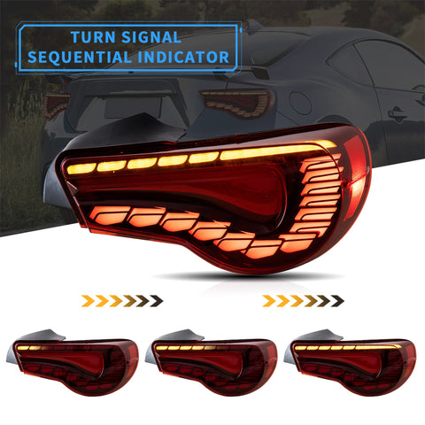 VLAND LED Tail Lights 2012-2020 Fit Toyota 86 GT86 & Fit Subaru BRZ & Fit Scion FRS Aftermarket Rear Lamps