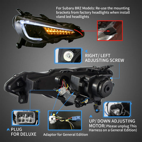 VLAND LED Headlights For 2012–2020 Toyota 86/GT86, Subaru Brz, Scion Frs