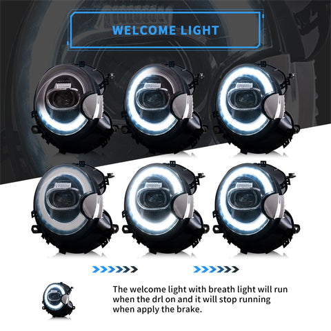 VLAND LED Headlights Fit Mini Cooper R55 R56 R57 R58 R59 2007-2013