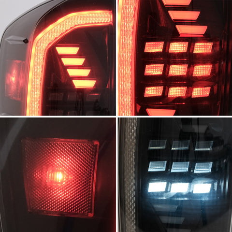 VLAND LED Taillights Fit Toyota Tacoma 2016-2023 W/Sequential Red Turn Signals