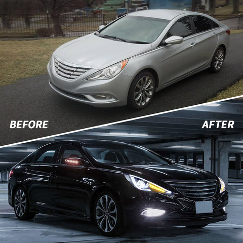 VLAND LED Headlights 2011-2014 Fit Hyundai Sonata Except Hybrid Models