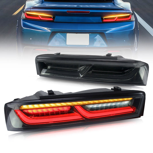 VLAND LED Taillights 2016-2018 Fit Chevrolet Camaro w/Sequential Turn Signal(Amber)