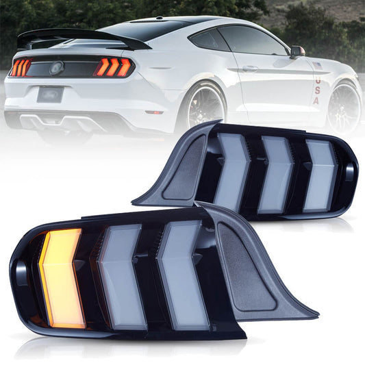 VLAND LED Taillights 2015-2023 Fit Ford Mustang S550 W/5 Modes Turn Signals