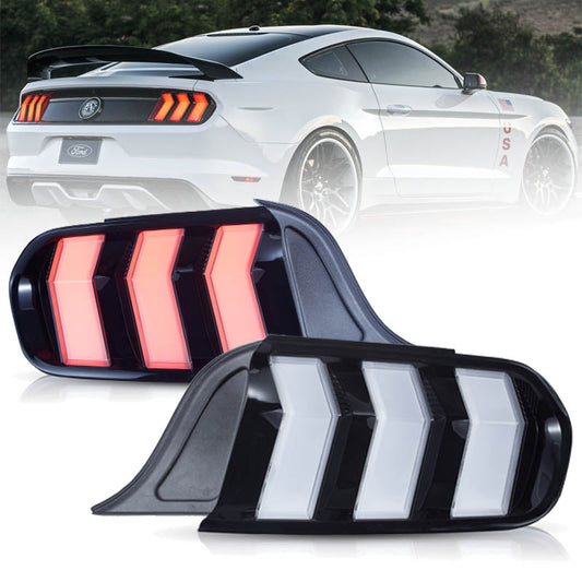 VLAND LED Taillights 2015-2023 Fit Ford Mustang S550 W/5 Modes Turn Signals