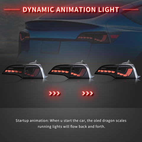 VLAND LED Taillights 2017-2023 Fit Tesla Model 3/Y