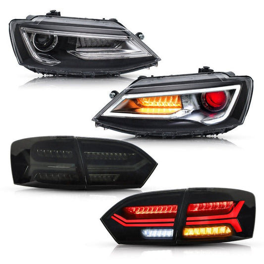 VLAND Headlights With Demon Eye and Tail Lights For Volkswagen VW Jetta / Sagitar (NOT GLI) 2012-2018