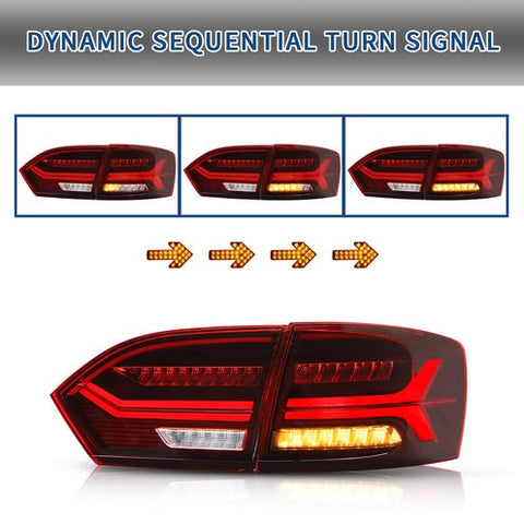 VLAND Headlights With Demon Eye and Tail Lights For Volkswagen VW Jetta / Sagitar (NOT GLI) 2012-2018