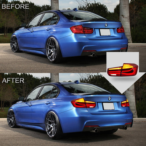 VLAND LED Tail Lights 2012-2015 Fit BMW 3er F30 F80 M3 With Sequential Turn Signal