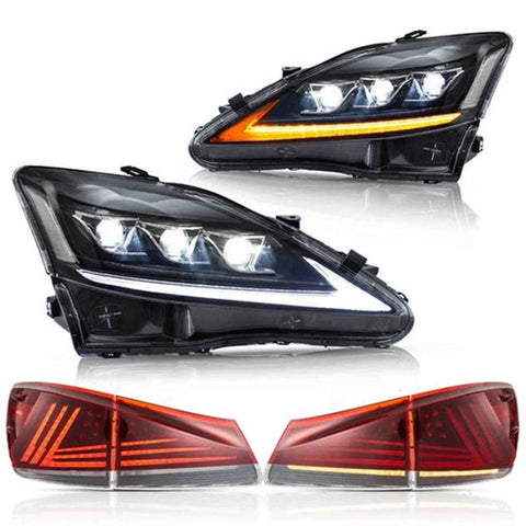 VLAND Full LED Headlights + Taillights For 2006-2013 Lexus IS 250 350 F