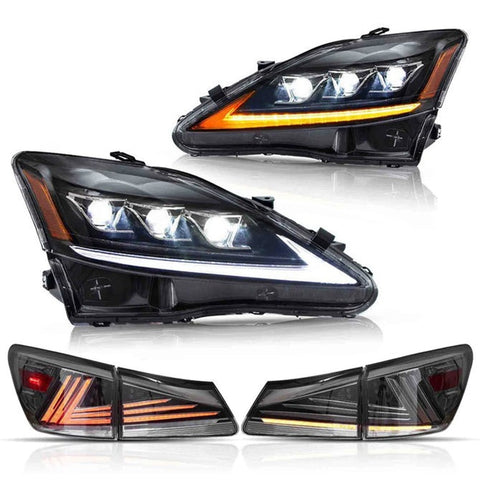 VLAND Full LED Headlights + Taillights For 2006-2013 Lexus IS 250 350 F