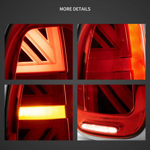 10-16 Fit Mini Cooper Countryman R60 Vland LED Tail Lights With Dynamic Welcome Lighting