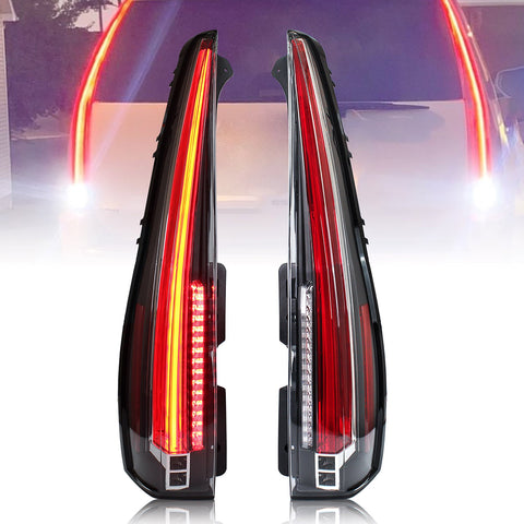 VLAND LED Tail Lights 2007-2014 Fit Cadillac Escalade / ESV Rear Lamp Assembly